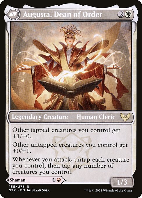 Plargg, Dean of Chaos // Augusta, Dean of Order (155) [Strixhaven: School of Mages] Reverse