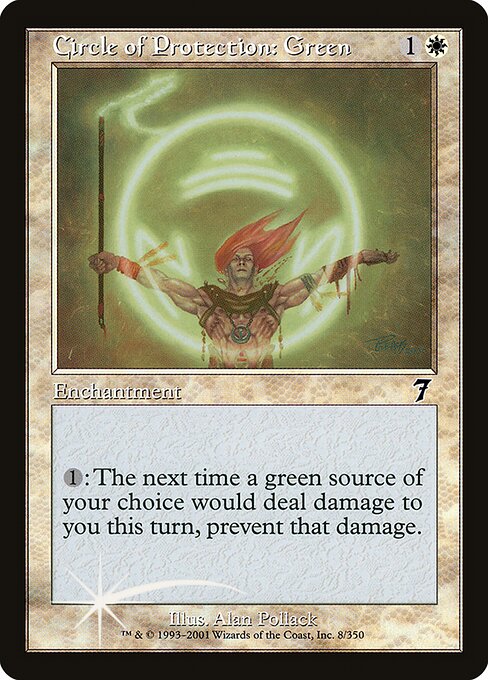 Circle of Protection: Green (8★) [Seventh Edition]