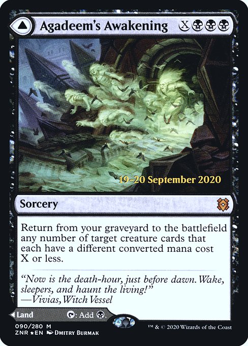 Agadeem's Awakening // Agadeem, the Undercrypt (90s) [Zendikar Rising Promos]