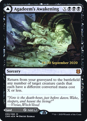 Agadeem's Awakening // Agadeem, the Undercrypt (90s) [Zendikar Rising Promos]
