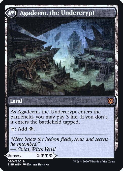 Agadeem's Awakening // Agadeem, the Undercrypt (90s) [Zendikar Rising Promos]