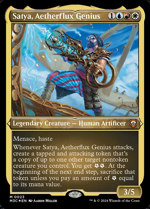 Satya, Aetherflux Genius (23) [Modern Horizons 3 Commander]