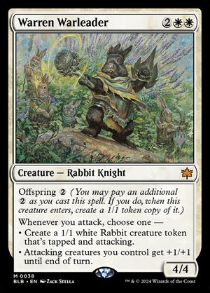 Warren Warleader (38p) [Bloomburrow Promos]