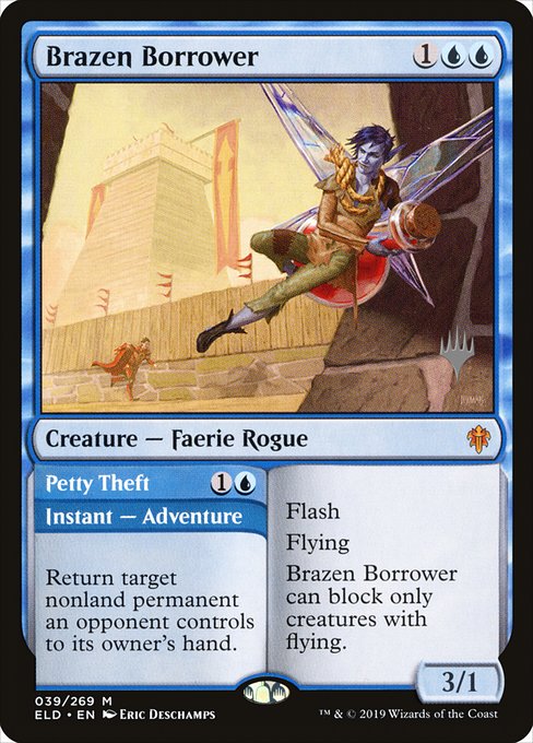 Brazen Borrower // Petty Theft (39p) [Throne of Eldraine Promos]