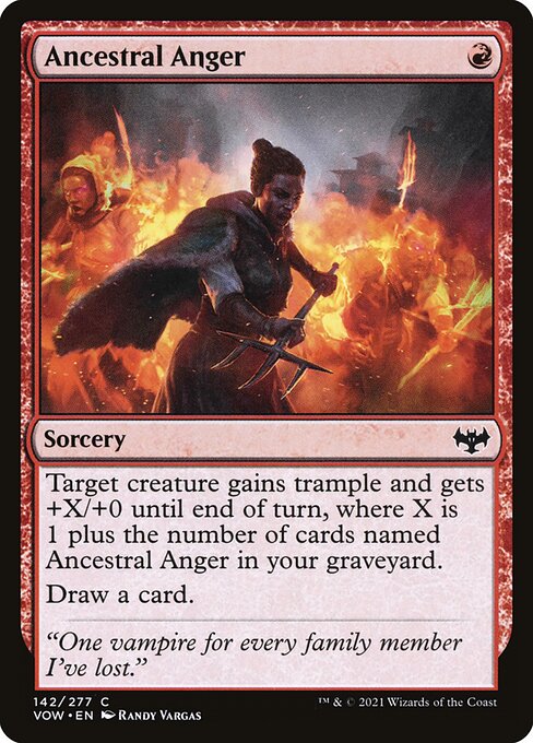 Ancestral Anger (142) [Innistrad: Crimson Vow]