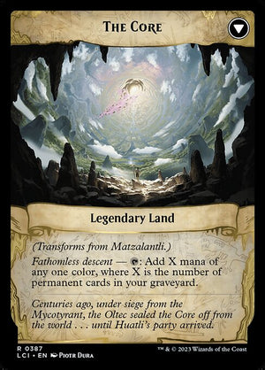 Matzalantli, the Great Door // The Core (387) [The Lost Caverns of Ixalan] [Extended Art] Reverse