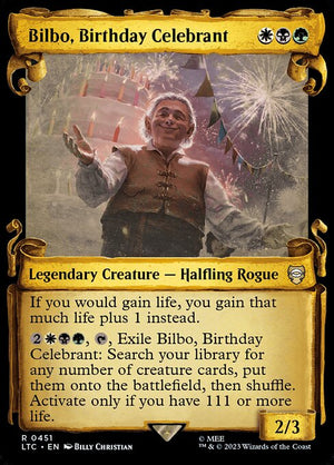 Bilbo, Birthday Celebrant (451) [Tales of Middle-earth Commander] [Showcase]