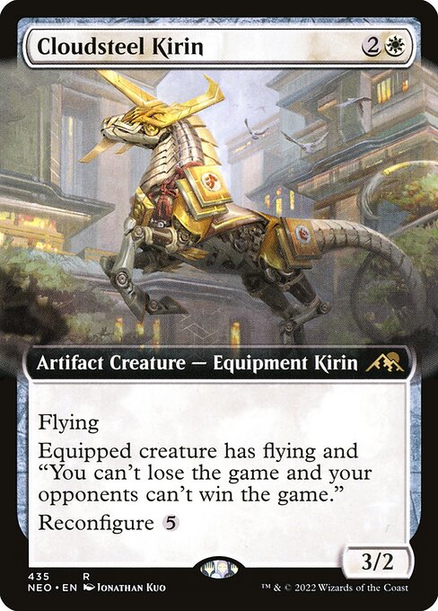 Cloudsteel Kirin (435) [Kamigawa: Neon Dynasty] [Extended Art]