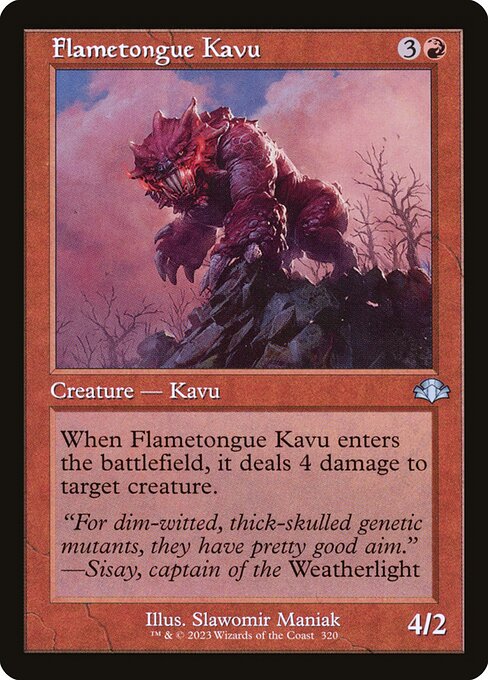 Flametongue Kavu (320) [Dominaria Remastered]
