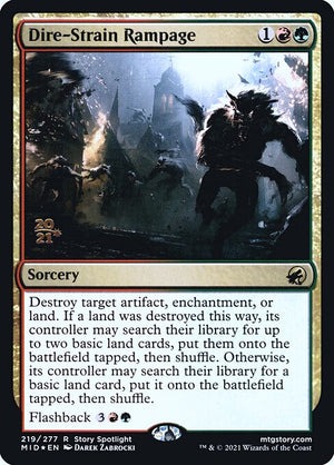 Dire-Strain Rampage (219s) [Innistrad: Midnight Hunt Promos]