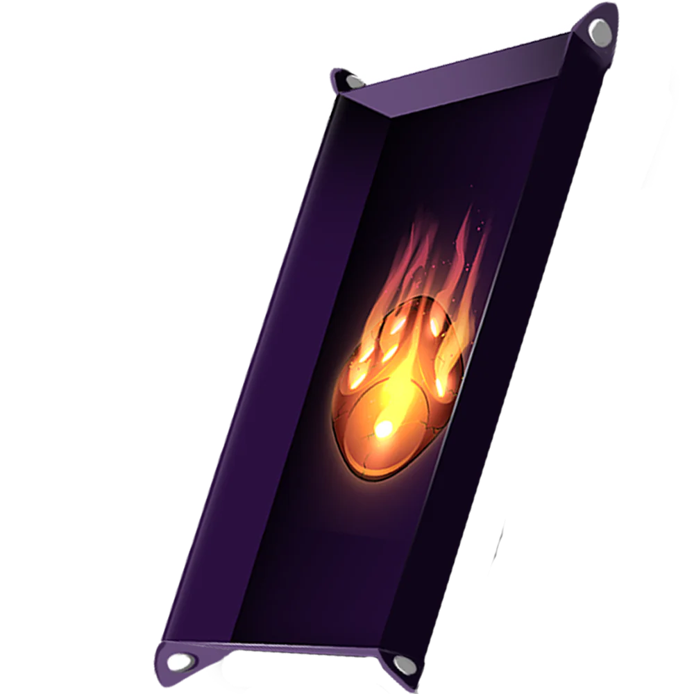 Dice Throne: Dice Tray Purple Flaming Dice