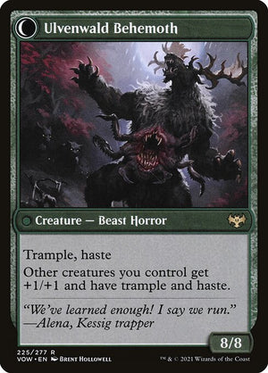 Ulvenwald Oddity // Ulvenwald Behemoth (225) [Innistrad: Crimson Vow] Reverse