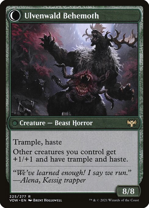 Ulvenwald Oddity // Ulvenwald Behemoth (225) [Innistrad: Crimson Vow] Reverse