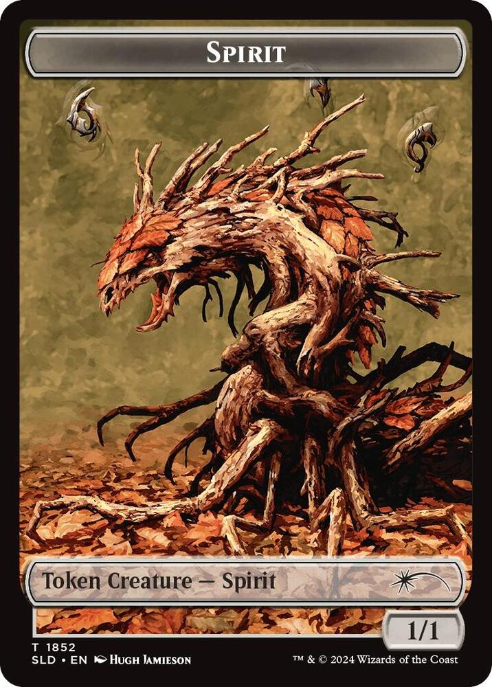 Spirit (SLD) // Shapeshifter (KHM) Double-sided Token (1852 // 8) [Secret Lair Drop]