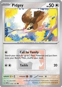 Pidgey - 016/165 (League Promo) (016/165) [League and Championship Cards]