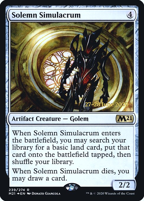 Solemn Simulacrum (239s) [Core Set 2021 Promos]