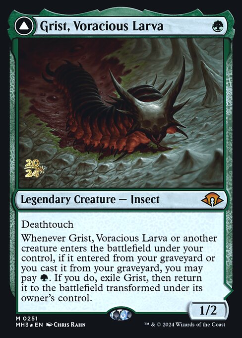 Grist, Voracious Larva // Grist, the Plague Swarm (251s) [Modern Horizons 3 Promos]