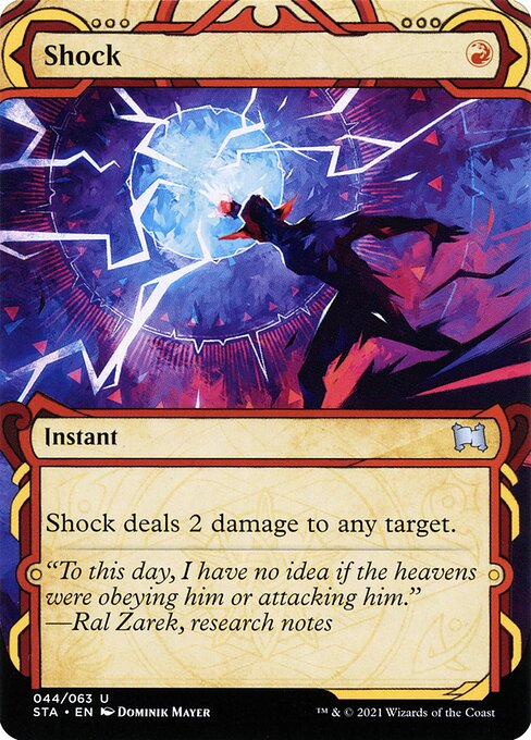 Shock (44) [Strixhaven Mystical Archive] [Showcase, Borderless]