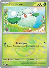 Cottonee (Poke Ball Pattern) (007/131) [SV Prismatic Evolutions]