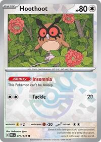 Hoothoot (Master Ball Pattern) (077/131) [SV Prismatic Evolutions]