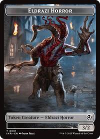 Eldrazi Horror // Human Soldier (0003) Double-Sided Token (1 // 3) [Innistrad Remastered]