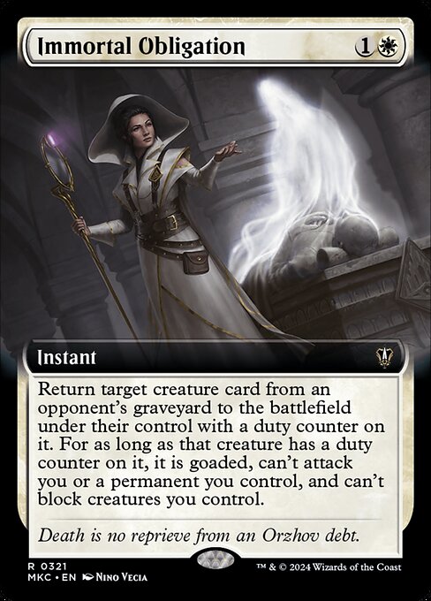 Immortal Obligation (321) [Murders at Karlov Manor Commander] [Extended Art]