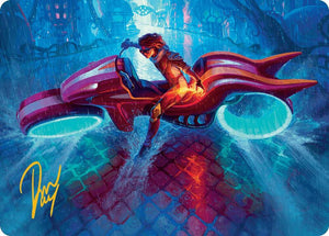 Chandra, Spark Hunter Art Card (Gold-Stamped Signature) (20) [Aetherdrift Art Series]