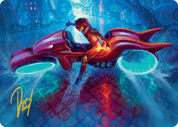 Chandra, Spark Hunter Art Card (Gold-Stamped Signature) (20) [Aetherdrift Art Series]
