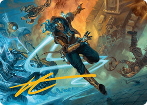 Sita Varma, Masked Racer Art Card (Gold-Stamped Signature) (26) [Aetherdrift Art Series]