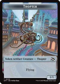 Thopter (0009) // Treasure Double-Sided Token (9 // 11) [Aetherdrift]