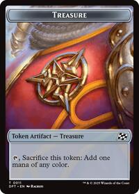 Treasure // Pilot Double-Sided Token (11 // 1) [Aetherdrift]