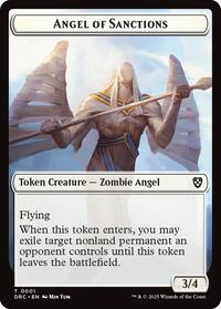Angel of Sanctions // Vizier of Many Faces Double-Sided Token (1 // 2) [Aetherdrift Commander]