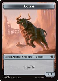 Golem (0014) // Golem (0015) Double-Sided Token (14 // 15) [Aetherdrift Commander]