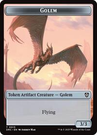 Golem (0013) // Nalaar Aetherjet Double-Sided Token (13 // 16) [Aetherdrift Commander]