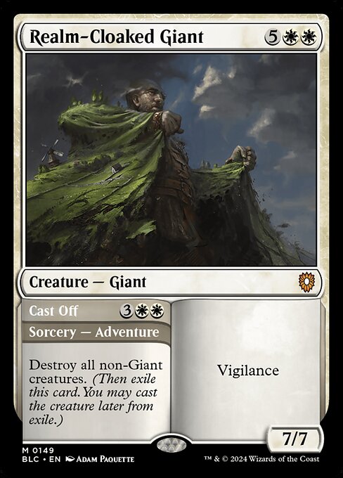 Realm-Cloaked Giant // Cast Off (149) [Bloomburrow Commander]