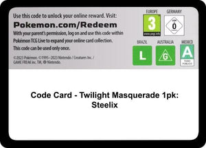 Code Card - Twilight Masquerade Single Pack Blister [Steelix] [SV06 Twilight Masquerade]