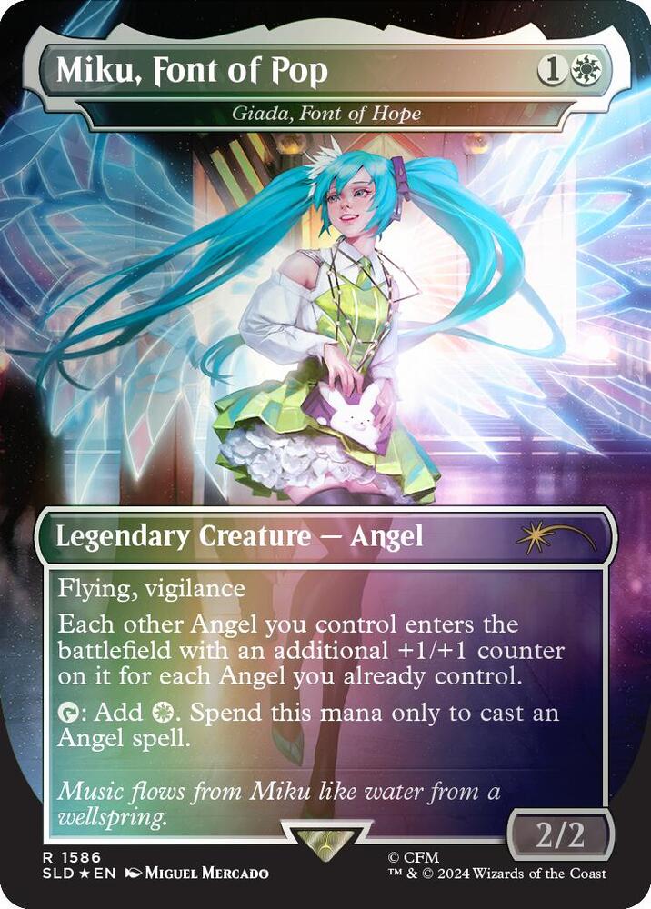 Miku, Font of Pop - Giada, Font of Hope (Rainbow Foil) (1586) [Secret Lair Drop]