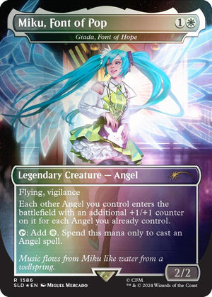 Miku, Font of Pop - Giada, Font of Hope (Rainbow Foil) (1586) [Secret Lair Drop]