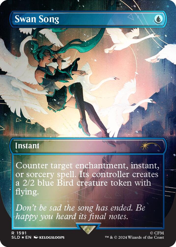 Swan Song (1591) (Rainbow Foil) [Secret Lair Drop]