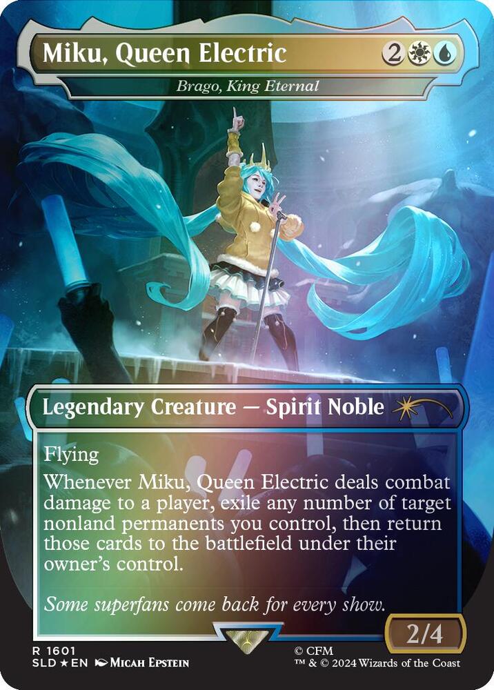 Miku, Queen Electric - Brago, King Eternal (Rainbow Foil) (1601) [Secret Lair Drop]