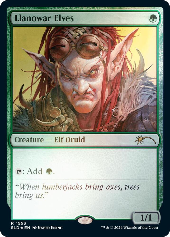 Llanowar Elves (1553) (Rainbow Foil) [Secret Lair Drop]