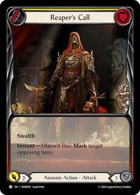 Reaper's Call (Yellow) (Extended Art) (WOD019) [Blitz Deck The Hunted Arakni Web of Deceit]