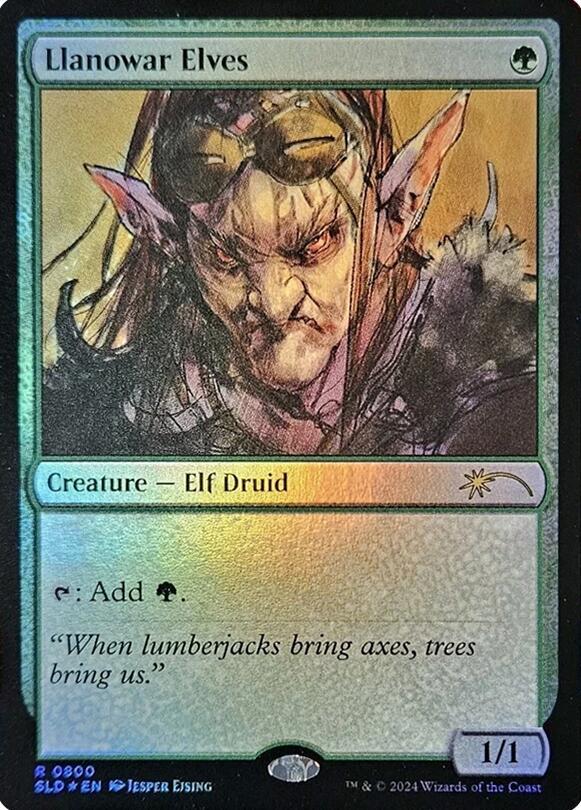 Llanowar Elves (0800) (Rainbow Foil) [Secret Lair Drop]