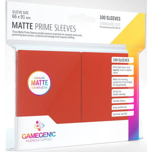 Gamegenic - Sleeves: Gamegenic Matte Prime Sleeves - Red (100)