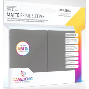Gamegenic - Sleeves: Gamegenic Matte Prime Sleeves - Dark Gray (100)