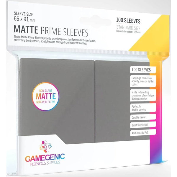 Gamegenic - Sleeves: Gamegenic Matte Prime Sleeves - Dark Gray (100)