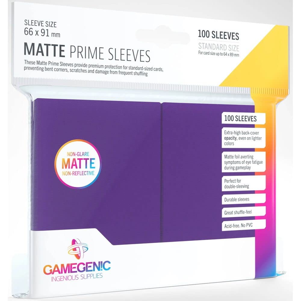 Gamegenic - Sleeves: Gamegenic Matte Prime Sleeves - Purple (100)