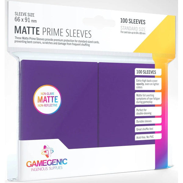 Gamegenic - Sleeves: Gamegenic Matte Prime Sleeves - Purple (100)
