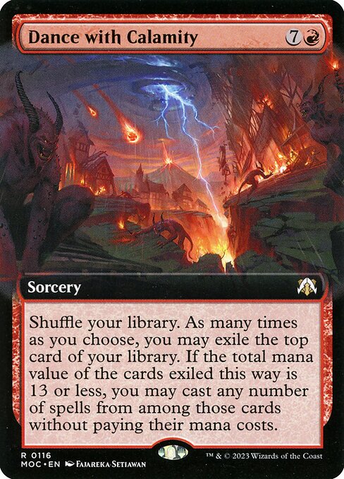 Dance with Calamity (116) [March of the Machine Commander] [Extended Art]