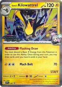 Iono's Kilowattrel - 182 (Prerelease) [Staff] (182) [SV Scarlet and Violet Promo Cards]